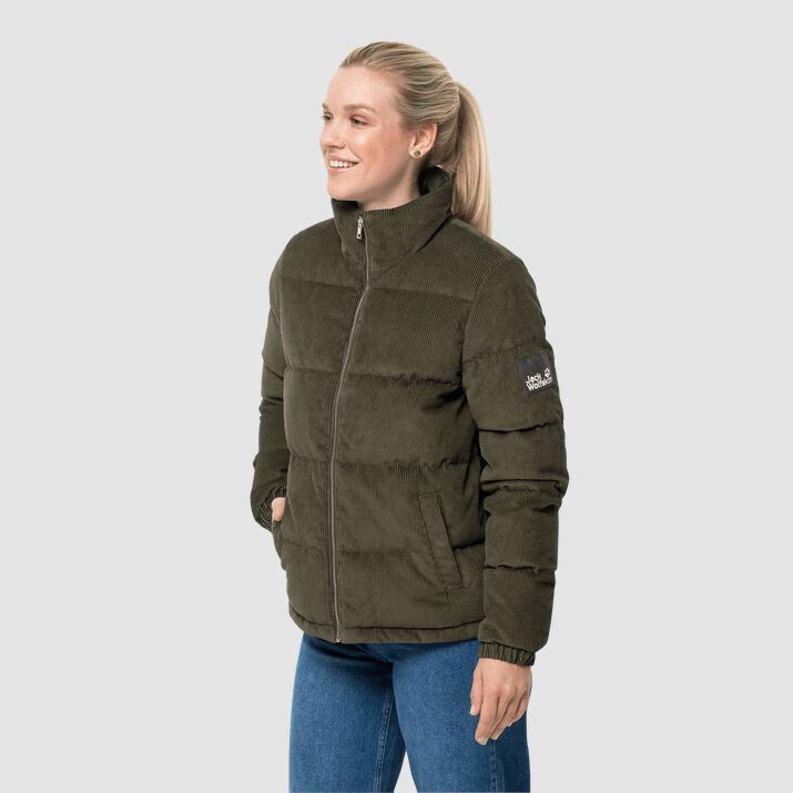 Chamarra Pluma Jack Wolfskin Nature Corduroy Mujer Verdes Mexico-6175928